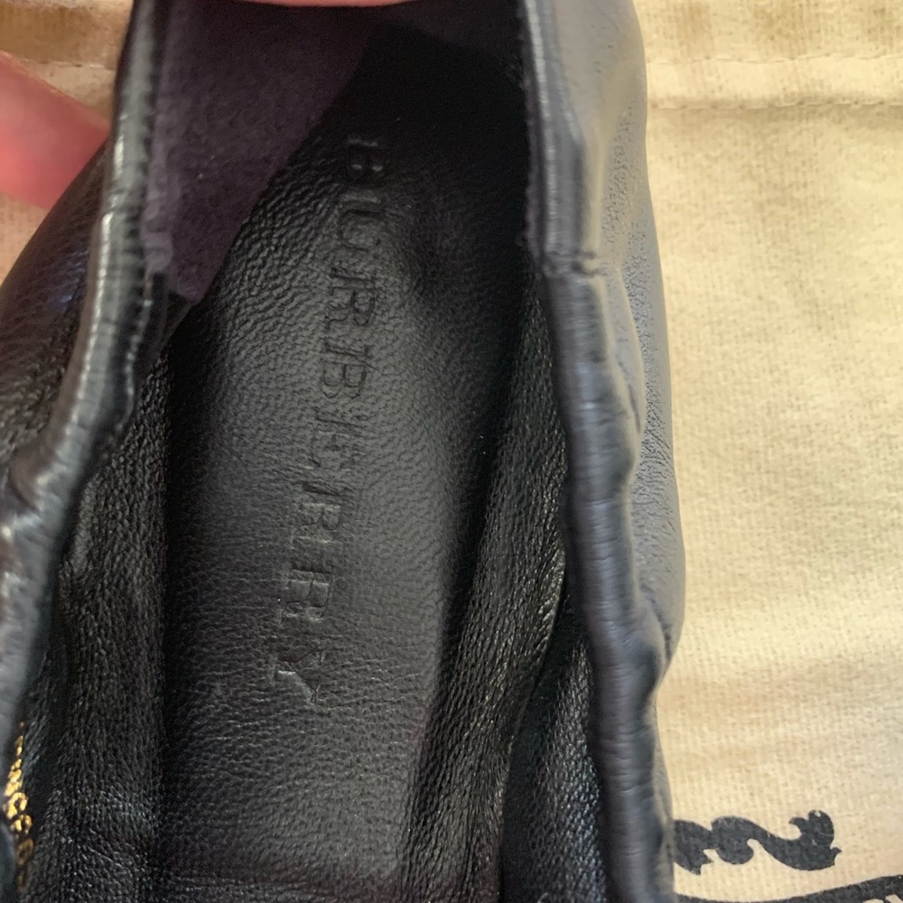 Burberry Horseferry Check Leather Ballerina Flats - Picture 5 of 8
